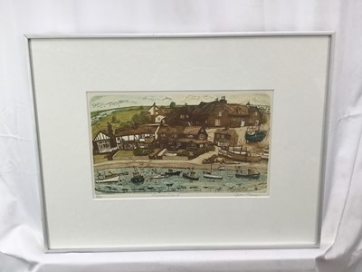 Lot 28 - Glynn Thomas (b.1946) limited edition etching - Mersea Island, signed titled and numbered 8/150, 19cm x 32cm, in glazed frame