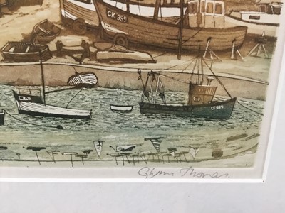 Lot 28 - Glynn Thomas (b.1946) limited edition etching - Mersea Island, signed titled and numbered 8/150, 19cm x 32cm, in glazed frame