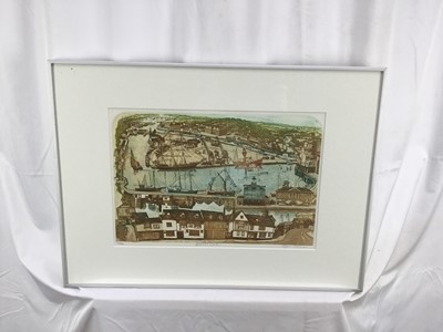 Lot 29 - Glynn Thomas (b.1946) limited edition etching - Ipswich Docks, signed titled and numbered 106 / 150, 27cm x 40cm in glazed frame