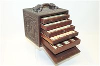 Lot 3602 - Early 20th century Mahjong set in original...