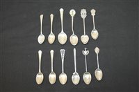 Lot 3604 - Twelve Silverer golfing trophy spoons (various...