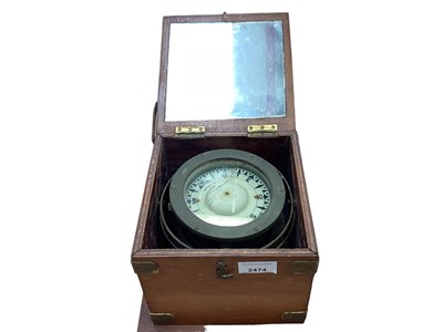 Lot 2474 - Gimbal compass in box