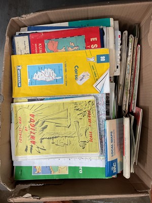 Lot 53 - Two boxes of assorted maps