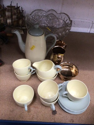 Lot 77 - 1950's Spode Coffee service, together with three 24 ct gold plated items and two glass bowls.