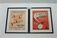 Lot 3664 - Four framed and glazed sheet Musical...