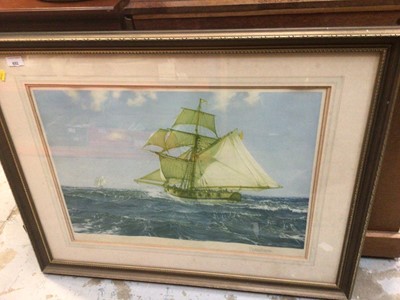 Lot 652 - Montague Dawson, signed print. Provenance: Doig Wheatley Wilson, George Street, Edinburgh