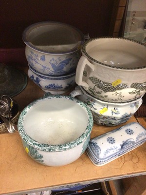 Lot 702 - Small collection of five 19th century chamberpots, together with 19th century soapdish