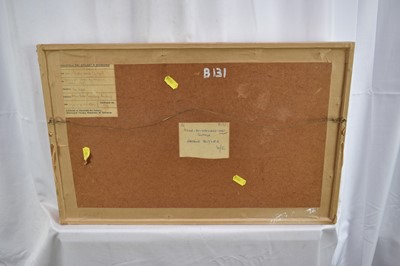 Lot 91 - Arthur Butler (1918-?) watercolour - Stoke by Nayland, last night, signed, titled verso, 17cm x 36cm, in glazed frame