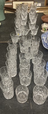 Lot 135 - Royal Brierley cut glass to include wine glass and tumblers