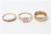 Lot 3254 - Three gold (14ct) rings