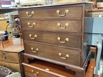 Lot 1303 - Good quality Redman & Hales Georgian style mahogany chest of four long graduated drawers, 78.5cm wide, 43cm deep, 73cm high