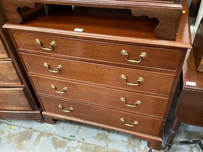 Lot 1304 - Good quality Redman & Hales Georgian style mahogany chest of four long graduated drawers, 89cm wide, 47cm deep, 86cm high