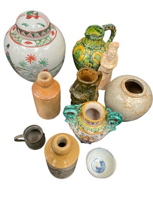 Lot 139 - Small group of China, including Castle Hedingham jug, Chinese ceramics and sundries
