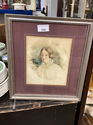 Lot 755 - Maria Cosway (1760-1838), watercolour portrait of a woman