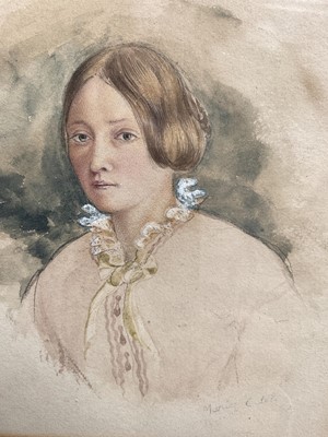 Lot 213 - Maria Cosway (1760-1838), watercolour portrait of a woman