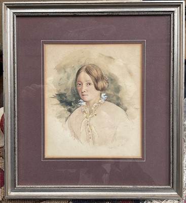 Lot 213 - Maria Cosway (1760-1838), watercolour portrait of a woman