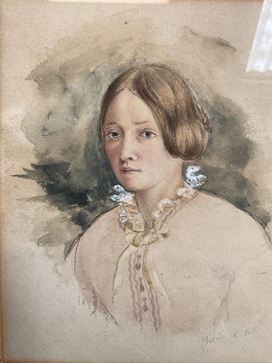 Lot 213 - Maria Cosway (1760-1838), watercolour portrait of a woman