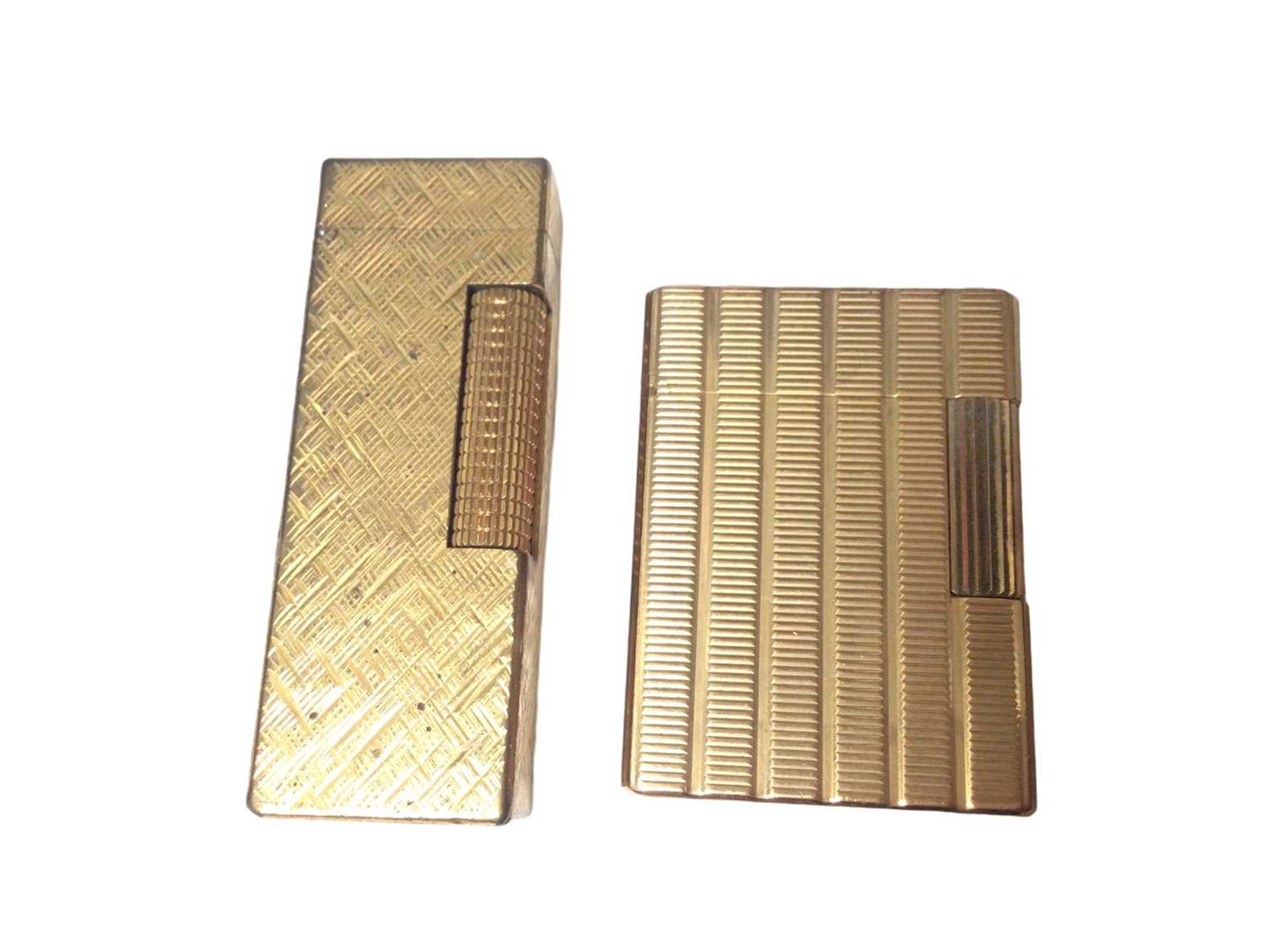 Lot 65 - Dunhill gold plated lighter and DuPont gold plated lighter (2)