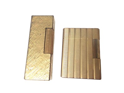 Lot 65 - Dunhill gold plated lighter and DuPont gold plated lighter (2)