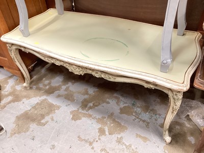 Lot 1325 - French style painted coffee table, 110cm wide, 55cm deep, 45cm high