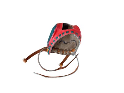 Lot 2423 - Falconry- fine quality leather falcons hood, purportedly from the head falconer for the former Shah of Persia