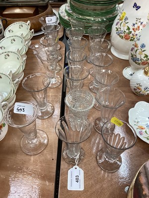 Lot 403 - Collection of twenty antique syllabub glasses