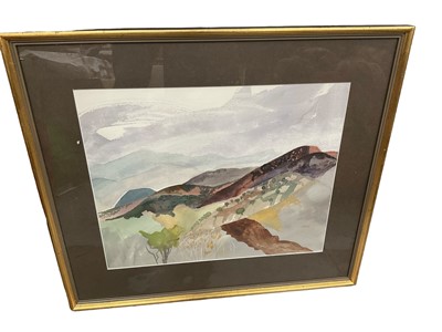 Lot 182 - Michael Chase (1915-2001) watercolour - Approach to the Abruzzi, 40 x 49cm, Chappel Galleries label verso, glazed frame