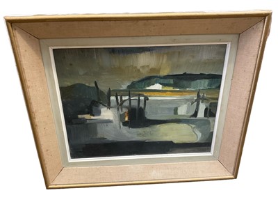 Lot 202 - Ronald Ronaldson oil on board - Coastline