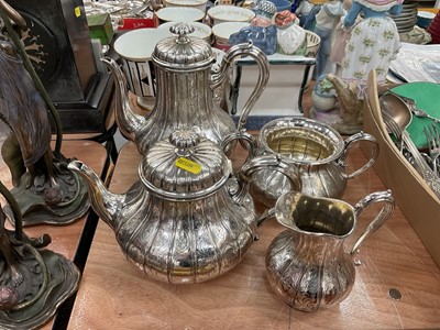 Lot 434 - Good quality 19th century Elkington & Co four piece silver plated tea and coffee set.