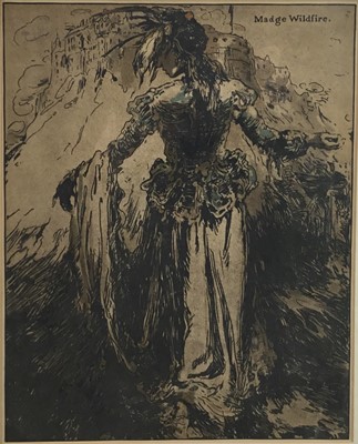 Lot 183 - William Nicholson (1872-1949) original 1900 colour lithograph - Madge Wildfire, 34.5cm x 27cm, in glazed frame