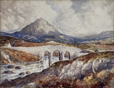 Lot 182 - Frank Cecil Gill (1869-1941) watercolour - Mount Errigal County Donegal signed and titled, 22cm x 28cm, in glazed frame