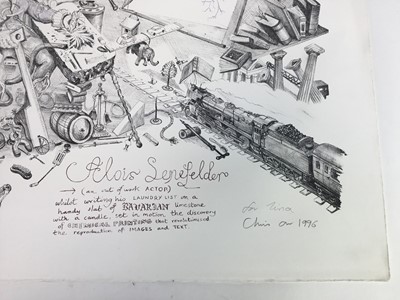 Lot 30 - Chris Orr (b.1943) lithograph - 1796 and all that, pencil signed, dated and titled, proof aside of the edition of 100