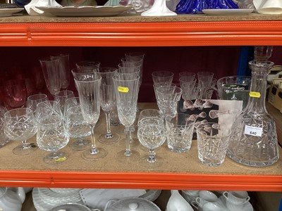 Lot 640 - Waterford Crystal glassware , ruby and other glassware