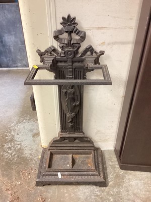 Lot 1391 - Cast metal stick stand