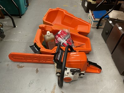 Lot 471 - STIHL MS230C petrol chain saw with accessories.