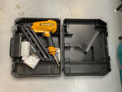 Lot 477 - DeWalt air nail gun in case