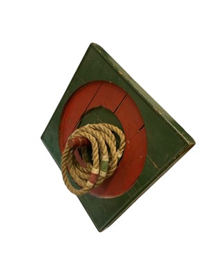 Lot 216 - Antique wall hanging quoits game