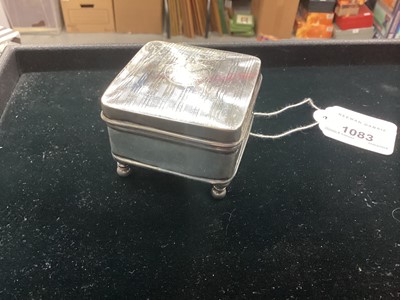 Lot 1083 - Small engine turned silver jewellery box