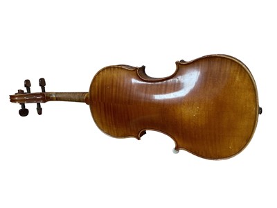 Lot 2236 - Early 20th century Violin with makers labels 'Lutherie Vosgienne, Paris',& ' Le Ciceron', in case with bow