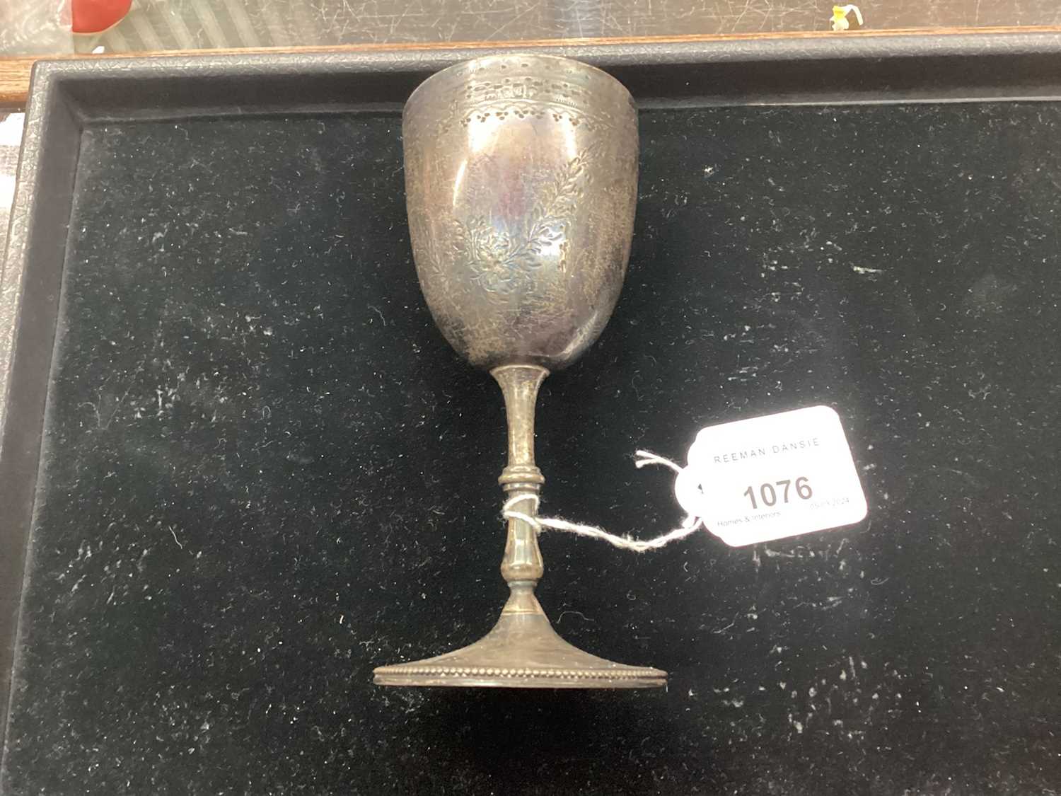 Lot 1076 - Victorian silver trophy goblet