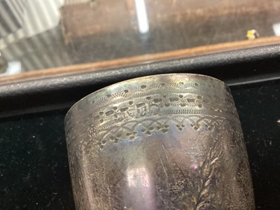 Lot 1076 - Victorian silver trophy goblet