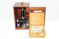 Lot 3588 - Vintage microscope, by Busch Rathenow, no....