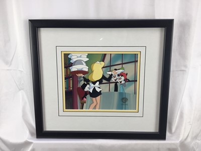 Lot 37 - Warner Brothers limited edition cel - Animaniacs (1993) Taming of the Screwy, with Certificate of Authenticity, 19cm x 24cm, in glazed frame