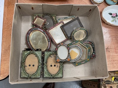 Lot 495 - Small group of micro mosaic and other photograph frames.