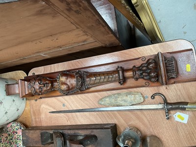 Lot 500 - Well carved mahogany wall bracket