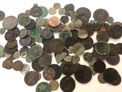 Lot 447 - G.B. - Mixed coinage to include silver pre 1920 & 1947, Georgian copper, enamelled Six Pence 1787 & other issues (Qty)