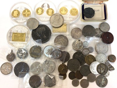 Lot 449 - World - Mixed medallions, counterfeits & other issues to include some silver (Qty)
