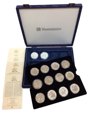 Lot 458 - G.B. - Mixed Britannia silver 1oz coins (N.B. With Certificates of Authenticity) (14 coins)