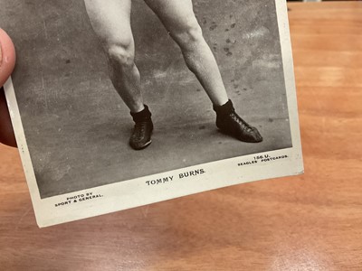 Lot 1405 - GB postcards boxing related J Beagles, real photographs to incl Jack Dempsey, Bombardier Wells, Jimmy Wilde and others (16)