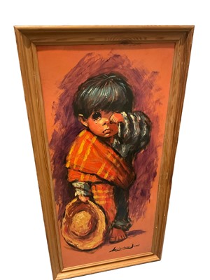 Lot 587 - Barry Leighton-Jones (1932-2011) two oils on panel, Childhood studies, the largest 80 x 50cm, signed, framed